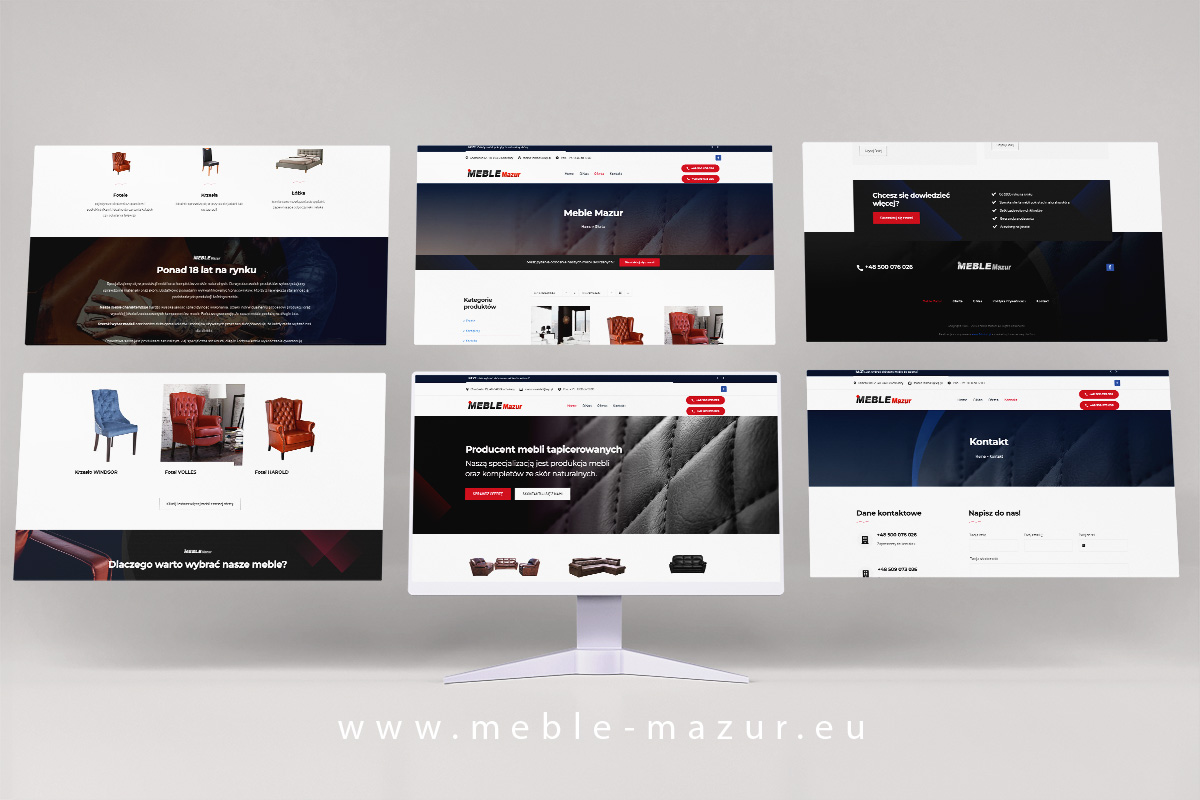 Strona internetowa dla producenta mebli - Meble Mazur - Głuchołazy pow. Nyski