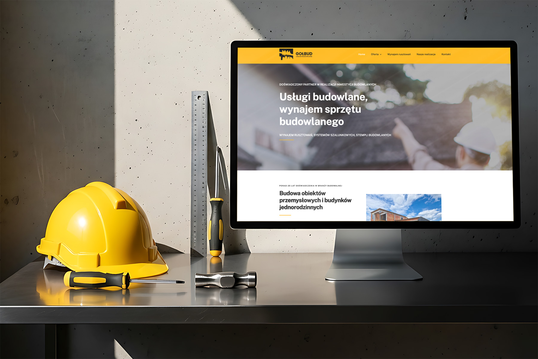 strona www firmy budowlanej - GLŁBUD NYSA - realizacja www.1vision.pl